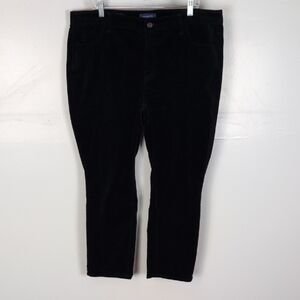 Talbots High-Waist Straight-Leg Velvet Pants